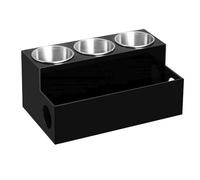 Ujjdwiurgh Organiseur d'outils pour cheveux, support de sèche-cheveux en acrylique noir, organisateur de comptoir pour salle de bain, coiffeuse et bureau