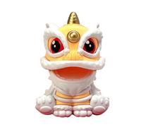 Ujjdwiurgh Ornement de Lion Dansant à Énergie Solaire, Modèle de Danse de Lion Porte- de Style Chinois pour Voiture, Bureau, Décoration de, 1 Pièce A