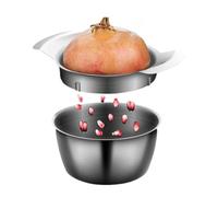 Ujjdwiurgh Outil à Éplucher les en Acier Inoxydable, Séparateur de Graines de avec Bol et Marteau en Bois.