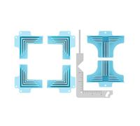 Ujjdwiurgh Outil de Couverture de Reliure Métallique 5-En-1 avec 7 Guides D'Angle pour Carton pour la Fabrication de Boîtes de Couvertures de Livres Bleu.