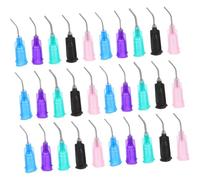 Ujjdwiurgh Outil de Distribution de Précision - Aiguille Applicatrice à Embout Coudé (50 Pièces) pour Glaçure Céramique et Poterie - Tampons en Oignon - Projets de Bricolage en Argile