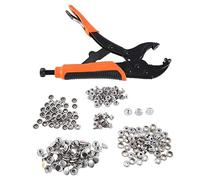 Ujjdwiurgh Outil de Fermeture à Pression Robuste, Kit D'Outils de Réglage de Pression avec 60 Ensembles, pour Outil à Bouton-Pression, Remplaçant les Boutons-Pression en Métal