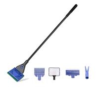 Ujjdwiurgh Outil de nettoyage pour aquarium à long manche - Brosse de nettoyage pour verre - Brosse longue pour aquarium