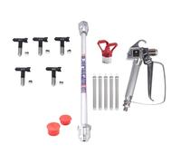 Ujjdwiurgh Outil de Pulvérisation de Peinture Sans Air avec 5 Embouts de Buse de Pulvérisation et 5 Filtres de Pulvérisation et Perche D'Extension Peinte pour Pulvérisateur