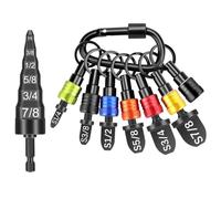 Ujjdwiurgh Outil de Réparation HVAC Set de 15 Pièces, 6 en 1 Expandeur de Tube en Cuivre pour Climatiseur HSS, Porte-Embout en Alliage D'Aluminium 1/4 Pouce