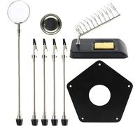 Ujjdwiurgh Outil de soudure troisième main avec support de fer à souder, base en métal, bras flexibles en métal pour soudure