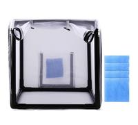 Ujjdwiurgh Outil de Stand de Peinture à Pulvés avec Filtre et Rideau 15 Pouces Aérographe Portable Paint Booth pour Projets de Bricolage