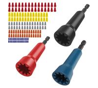 Ujjdwiurgh Outil de Torsion de pour Perceuse, Kit D'Assortiment D'Écrous de WireNut Twister, 3 Twister de pour Perceuse + 150 Capuchons de