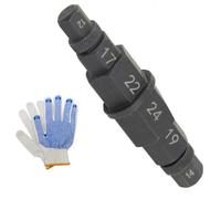 Ujjdwiurgh Outil D'Essieu Hexagonal pour Motos, de Douilles Hexagonales Stables, Adaptateur de Douille de Broche Noire, Outil 12/14/17/19/22/24 mm avec