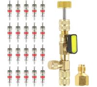 Ujjdwiurgh Outil d'installation de noyau de valve double taille 6,35 mm et 5/16" SAE Valve Core Remover Kit d'outils de retrait de noyau de valve