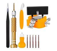 Ujjdwiurgh Outil D'Ouverture de Boîtier de Montre: Kit D'Outils de Remplacement de Batterie de Montre pour le Retrait et L'Entretien Du Dos avec Ouvre-Boîtier Réglable