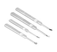 Ujjdwiurgh Outils D'Artisanat Du Cuir de Bricolage, Rainurage Du Cuir 4 Pièces Outil de Sculpture Du Cuir Outils de Travail de Sculpture Du Cuir Durables Faciles à Utiliser