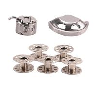 Ujjdwiurgh Outils de couture Bobines + étui à canette + crochet pour machine à coudre domestique style ancien fournitures de couture