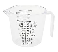 Ujjdwiurgh Outils de Cuisson Tasse de Mesure en Plastique GraduéE à Double Face avec Cylindre de Mesure de Tasse de Mesure GraduéE 600 Ml