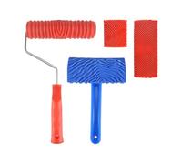 Ujjdwiurgh Outils de Grain de Bois, 4Pcs Outils de Peinture de Rouleau de Grain de Bois Motif de Texture avec PoignéEs Peinture D'Outil de Texture, pour PièCe Murale