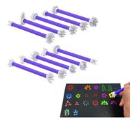 Ujjdwiurgh Outils de Peinture par Points pour Pétales de Fleurs, 20 Formes de Pétales, Mandala pour Outils de Dotting, Outils D'Art pour Pierres, Outils de Gaufrage.