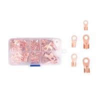 Ujjdwiurgh ouvert Bague en cuivre Kit d'assortiment de Connecteur a sertir a terminaux OT 10A 20A 30A 40A 50A (paquet de 70)