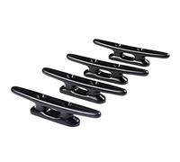 Ujjdwiurgh Pack de 4 4 Pouces Taquet de Bateau Noir Taquets de Kayak Taquets de Quai de Bateau Taquet de Canoë Kayak de Bateau Taquets en Nylon Solides Noirs
