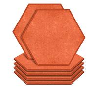 Ujjdwiurgh Pack de 6 Panneaux Acoustiques Hexagonaux Rembourrage Insonorisé Panneaux Sonores à Bords BiseautéS pour Studio D'Enregistrement Bureau Maison