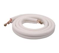 Ujjdwiurgh Paire de Tubes de Bobine de Climatiseur de 3 Mètres, Ensemble de Fils de Cuivre Isolés de 1/4 Pouces, Pièces de Climatiseur, Tube Réfrigérant