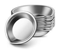 Ujjdwiurgh Palette de Maquillage 12 Pièces en Acier Inoxydable, Plateau Rond pour Peinture, Palette de Mélange D'Aquarelles pour Artistes