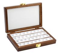 Ujjdwiurgh Palette de Peinture Aquarelle en Bois 36 Cellules, Boîte de Palette de Peinture en Bois Vide, Palette de Peinture en Bois Portable