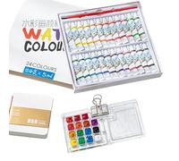 Ujjdwiurgh Palette de Peinture Prête pour le Voyage, Mini Palette de Peinture Acrylique de Voyage, Mini Palette de Peinture avec Clips de Reliure, D