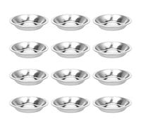 Ujjdwiurgh Palette de Tonification de Modèle de Plateau de Peinture de Couleur D'Acier Inoxydable de 12 PièCes pour MéLanger la Couleur, L', la Peinture à Base D'Eau 5 Cm