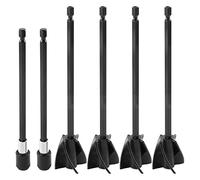 Ujjdwiurgh Palettes mélangeuses de peinture en résine époxy pour perceuse, 4 agitateurs de peinture réutilisables et 2 tiges d'extension