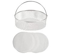 Ujjdwiurgh Panier de friteuse à air pour panier vapeur en maille pour Foodi 6,5, 8 litres, panier de friteuse à air comprimé avec poignée