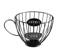 Ujjdwiurgh Panier de rangement en forme de tasse de café pour capsules de fruits et de café, organiseur pour maison, café, hôtel, noir