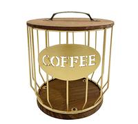 Ujjdwiurgh Panier de Rangement éVidé pour Capsules de Café, Support Organisateur de Dosettes de Café de Fruits pour Home Cafe Hotel Doré