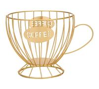 Ujjdwiurgh Panier de rangement pour capsules de café, support pour capsules de café, accessoires de café (doré)