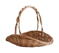 Ujjdwiurgh Panier portable en rotin tressé avec poignée, panier de récolte de jardin, paniers de rangement en osier multi-usages