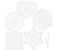 Ujjdwiurgh Panneau de Perles - Panneau de Perles, Kit de Panneau de Perles en Plastique Transparent pour Enfants et Adultes - Carré, Cercle, Cœur, Étoile, Hexagone