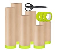 Ujjdwiurgh Papier de Masquage pour la Peinture, Rouleau de Papier de Peinture Automobile, Papier de Peintres à et Drapé, pour Peindre une Voiture 6 Rouleaux