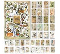 Ujjdwiurgh Papier washi vintage esthétique pour scrapbooking, 40 feuilles d'éphémères livre pour journal d'art, C