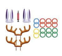 Ujjdwiurgh Pâques Gonflable Lapin Oreilles de Lapin Anneau Jeux de FêTe IntéRieur ExtéRieur Oreilles de Lapin Anneau Cadeau FêTe Faveurs