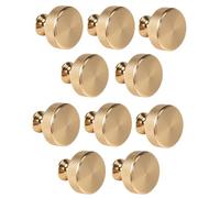 Ujjdwiurgh Paquet de 10 Boutons D'Armoire en Or Brossé de 1,2 Pouces Boutons D'Armoire de Cuisine Moletés Boutons de Tiroir en Or Boutons de Commode Ronds