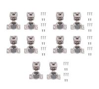 Ujjdwiurgh Paquet de 10 Kit D'Accessoires de Charnières Dissimulées à Fermeture 3D de 1-1/4 Pouces pour Porte à Cadre Frontal, Vitesse de Fermeture de Contrôle, Angle D'Ouverture de 105 °