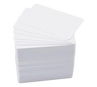 Ujjdwiurgh Paquet de 100 Cartes PVC Vierges de Qualité Supérieure, Cartes en Plastique Blanc de Qualité Graphique CR80 30Mil pour Imprimantes de Badges D'Identification Photo
