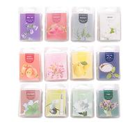 Ujjdwiurgh Paquet de 12 Cires ParfuméEs CarréEs de Cire, Cires ParfuméEs, Cires de Soja pour RéChauds, Carré de Cire, Cire en Poudre pour