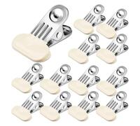 Ujjdwiurgh Paquet de 12 Clips pour à Chips pour le Stockage des Aliments, Clips Alimentaires pour Pain, Clips pour Chips en Acier Inoxydable, Clips pour la Cuisine et le Bureau