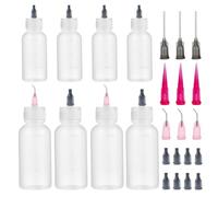 Ujjdwiurgh Paquet de 12 Flacons à Presser de Colle, Flacon Applicateur à Pointe de Précision, Flacon à Presser à Pointe D'Aiguille, Flacons Applicateurs de Colle, pour Peinture