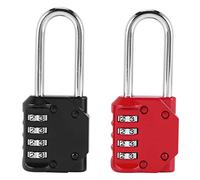 Ujjdwiurgh Paquet de 2 à Code, RéArmable à Longue Manille à 4 Chiffres pour Porte ExtéRieure, Remise, ClôTure, Rangement de Moraillon, Casier de Gymnastique