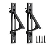 Ujjdwiurgh Paquet de 2 Accessoires de Quincaillerie, Poignée de Porte Escamotable Solide, Poignées de Porte Escamotables à Bord Affleurant en Noir Mat