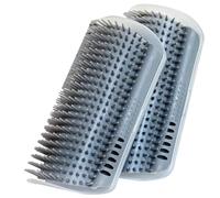 Ujjdwiurgh Paquet de 2 Auto-Toiletteurs Étendus (6,1 Pouces) pour D'Intérieur, Grattoirs pour de Chat, Coin Mural, Brosse D'Auto-Toilettage pour Chat