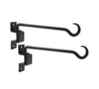 Ujjdwiurgh Paquet de 2 Cintres Pivotants pour Plantes de 12 Pouces, Robustes pour L'Extérieur, pour Paniers de Fleurs, Pots, Mangeoires à Oiseaux, Lanternes, Carillons Éoliens