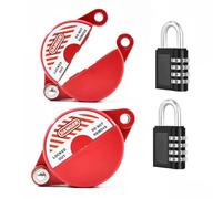 Ujjdwiurgh Paquet de 2 Dispositifs de Verrouillage de Vanne à Vanne avec Serrure Codée pour Poignées de Vanne à Vanne de 1 à 2-1/2 Pouces Verrouillage de Vanne à Vanne Verrou à D'Eau