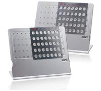 Ujjdwiurgh Paquet de 2 Mini Calendriers de Bureau, Calendrier Perpétuel Créatif en Alliage D'Aluminium, Calendrier de Bureau Mensuel Réglable sur Pied